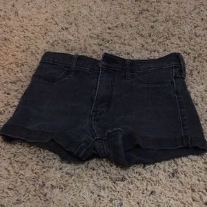 Comfy black denim shorts